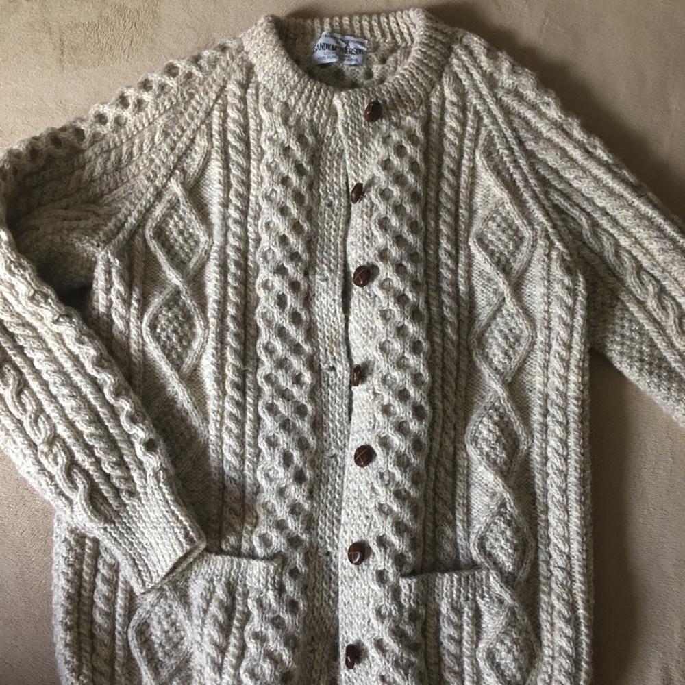 Hand Knitted Scottish Wool Fisherman’s Sweater